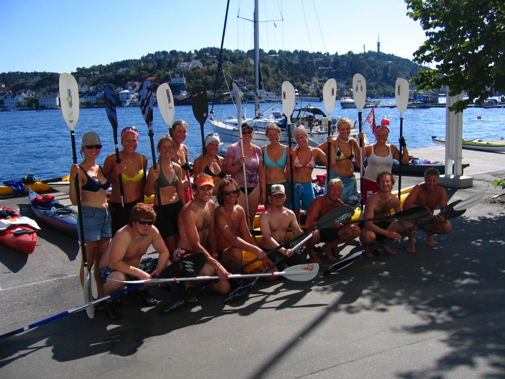 Hele gjengen i Arendal