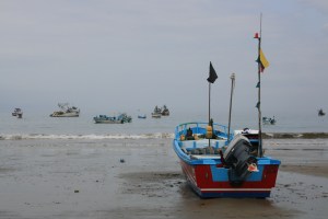 Stranda i Puerto Lopez