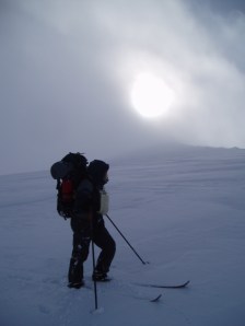 Oppover mot Pyttegga, når sola brøt frem