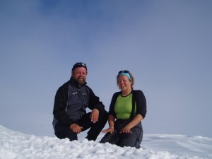 Pappa og jeg på toppen av Karitind