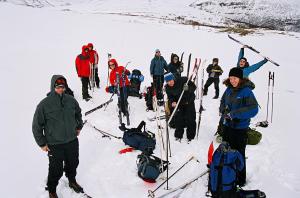 Hele gjengen etter oppstigningen fra Kongsvold