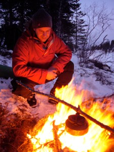 ...og kaffekok før siste etappe til Kvitfjellhytta