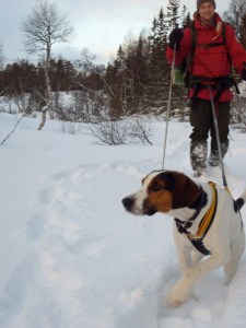 Og i dag var det vassing i nysnø