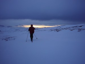 Vindfullt i fjellet - i Skarvanmassivet