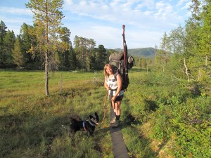 På svillestien inn mot Setertjønnhytta