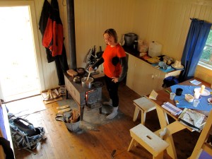 Frokosten tilberedt på vedovnen