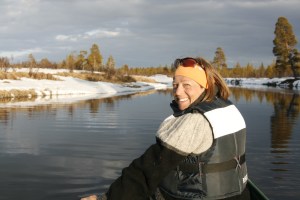 Beversafari i kano i kveldinga