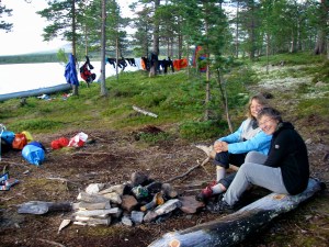 Leiren på sør-østsiden av Vesle Sølensjøen
