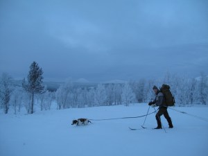 På vei mot Tonebu første kvelden - i 20 minus