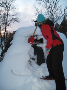 Skarpholet! Vi fant det - nå var det bare å grave oss inn...